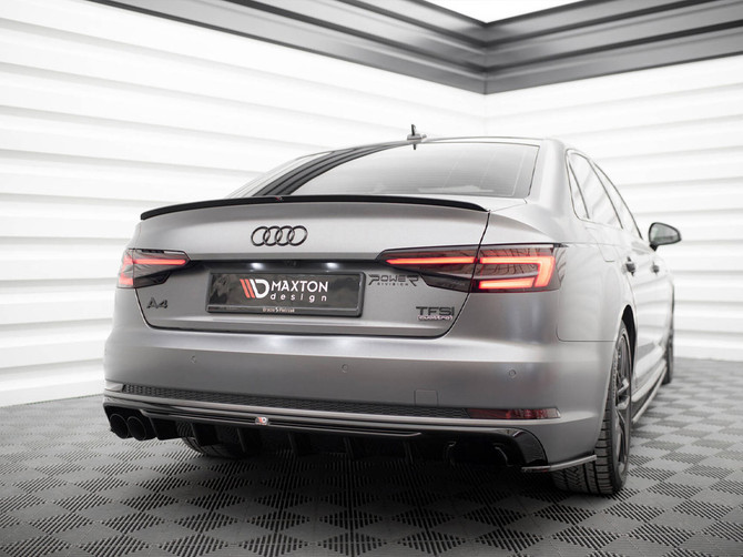 Maxton Design Rear Valance V.1 Audi A4 S-Line B9 (Version with dual exhaust tips on one side)