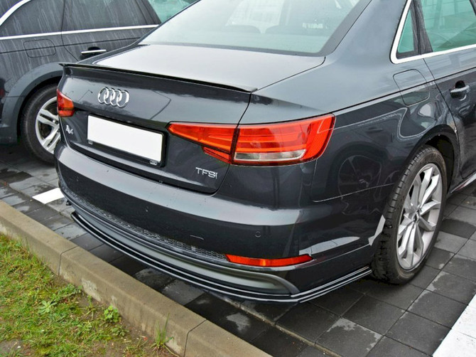 Maxton Design Rear Splitter Audi A4 B9 S-Line Sedan - Carbon Look