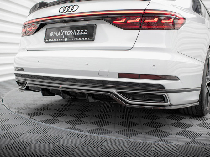 Maxton Design Rear Splitter (Vertical Bars) Audi A8 S-Line D5