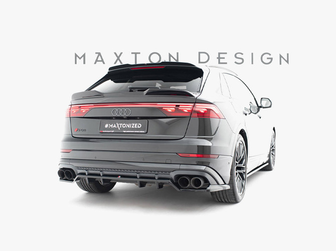 Maxton Design Rear Splitter (Vertical Bars) V.2 Audi SQ8 / Q8 S-Line Mk1 Facelift
