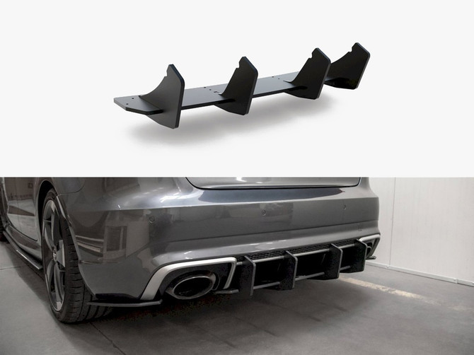 Maxton Design Street PRO Rear Diffuser V.2 Audi RS3 8V Sportback - Red