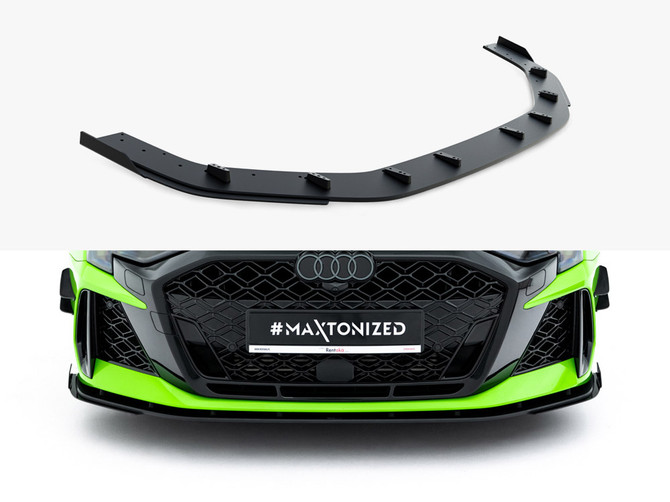 Maxton Design Street PRO Front Splitter + Flaps Audi RS3 Sportback 8Y Facelift