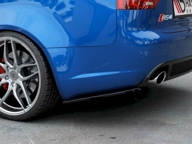 Maxton Design Rear Side Splitters V.1 Audi RS4 Sedan B7 - Textured
