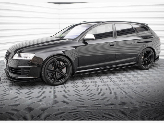 Maxton Design Street PRO Side Skirts Diffusers + Flaps Audi RS6 Avant C6