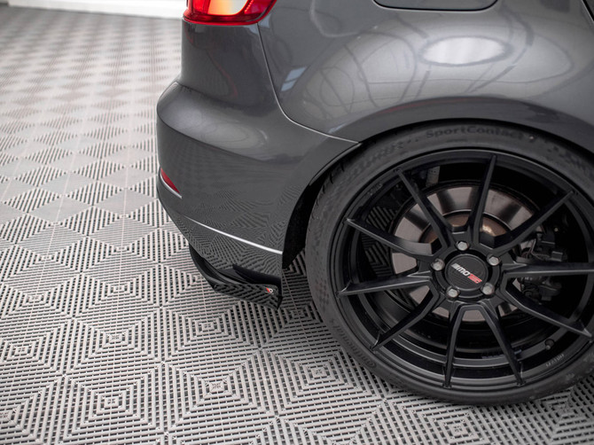 Maxton Design Street PRO Rear Side Splitters (+flaps) Audi S3 Sportback 8V Facelift