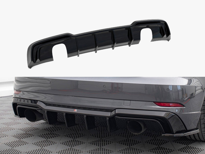 Maxton Design Rear Valance Audi A3 S-Line Sportback 8V Facelift (Version with single exhausts on both sides)