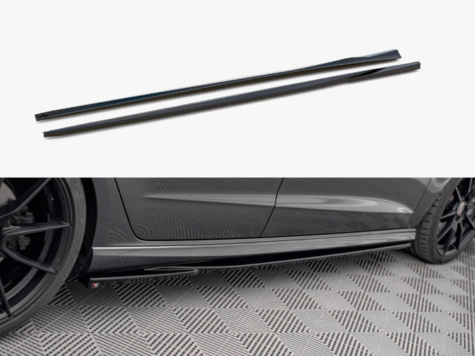 Maxton Design Side Skirt Diffusers V.2 Audi S3 / A3 S-Line Sportback 8V / 8V Facelift