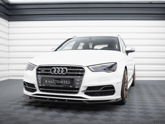 Maxton Design Front Splitter V.2 Audi S3 / A3 S-Line Sportback / Hatchback 8V