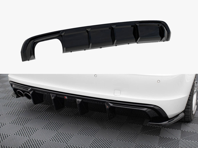 Maxton Design Rear Valance Audi A3 S-Line Sportback 8V (Version with dual exhausts tips on one side)