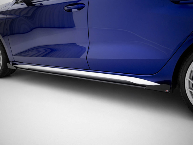 Maxton Design Street PRO Side Skirts Diffusers + Flaps Audi A3 S-Line Sedan / S3 Sedan 8Y Facelift