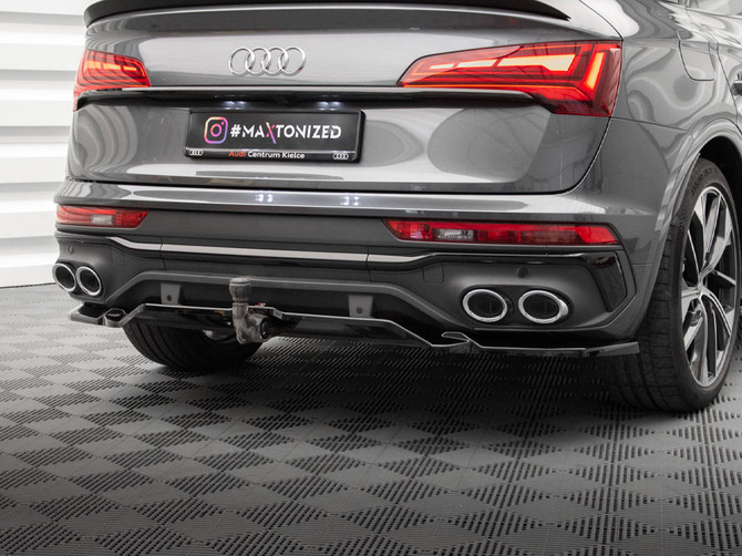 Maxton Design Rear Splitter (Vertical Bars) Audi SQ5 / Q5 S-Line Sportback Mk2 Facelift