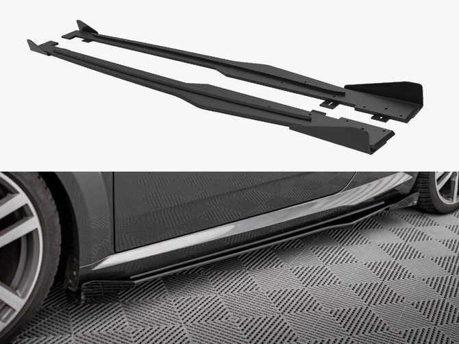 Maxton Design Street PRO Side Skirts Diffusers + Flaps Audi TTS / S-Line (8S)