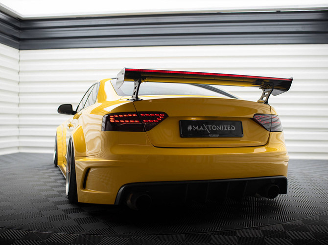 Maxton Design Carbon Spoiler With External Brackets Uprights + LED Audi A5 Coupe 8T