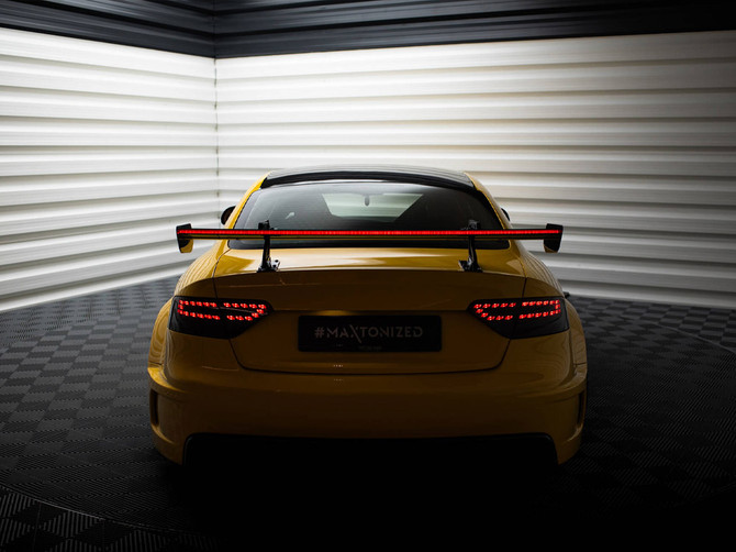 Maxton Design Carbon Spoiler With Upper Swan Mounting + LED Audi A5 Coupe 8T