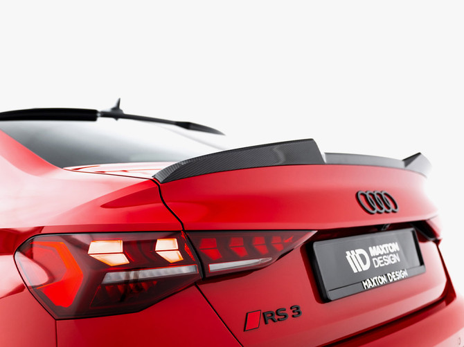 Maxton Design Prepreg Carbon Fiber Tailgate Spoiler V.1 Audi RS3 / S3 / A3 S-Line / A3 Sedan 8Y Facelift