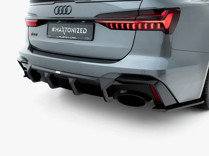 Maxton Design Prepreg Carbon Fiber Rear Diffuser Audi RS6 C8 / C8 Facelift (version without towbar)