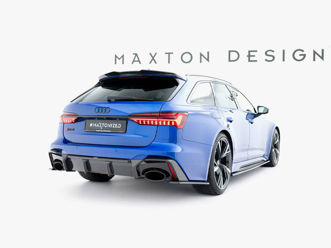 Maxton Design Prepreg Carbon Fiber Rear Diffuser Audi RS6 C8 / C8 Facelift (version with towbar)