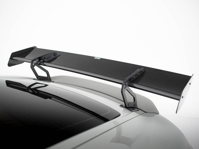 Maxton Design Carbon Spoiler With Upper Swan Mounting V.2 + LED Porsche 718 Cayman GTS 982c