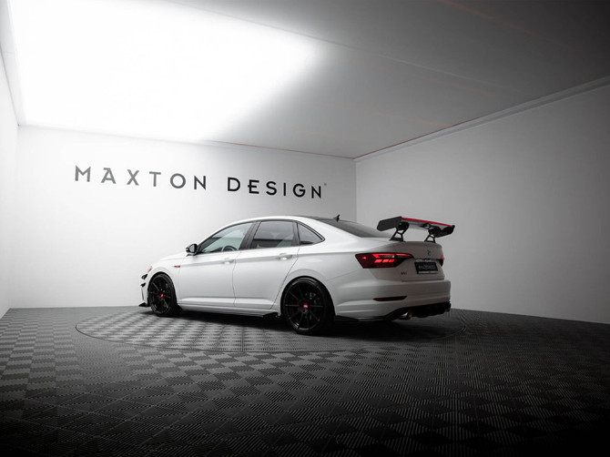 Maxton Design Carbon Spoiler With Internal Brackets Uprights + LED Volkswagen Jetta GLI Mk7