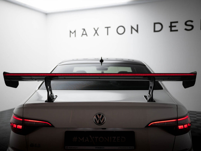 Maxton Design Carbon Spoiler With Internal Brackets Uprights + LED Volkswagen Jetta GLI Mk7