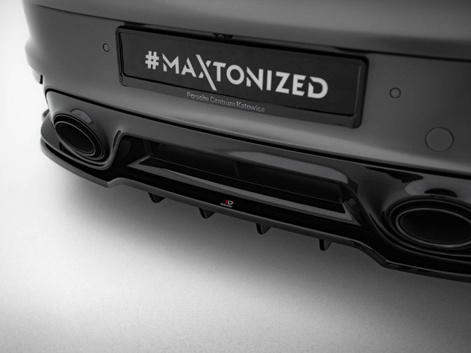 Maxton Design Rear Splitter (Vertical Bars) Porsche 911 Turbo S Sport Package 992