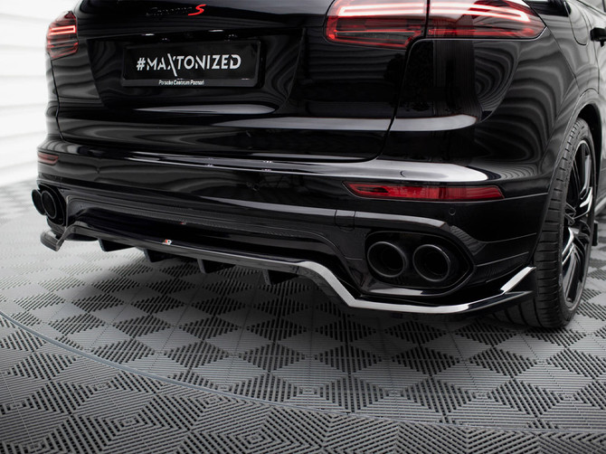 Maxton Design Rear Splitter (Vertical Bars) Porsche Cayenne Mk2 Facelift