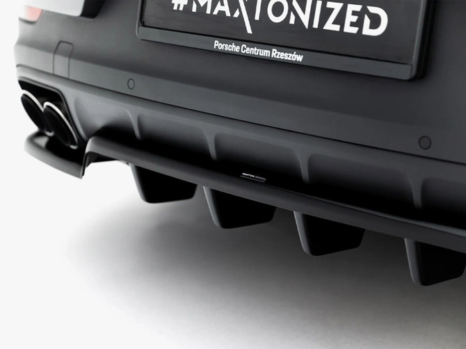 Maxton Design Rear Splitter (Vertical Bars) Porsche Cayenne SUV / Coupe Mk3 Facelift