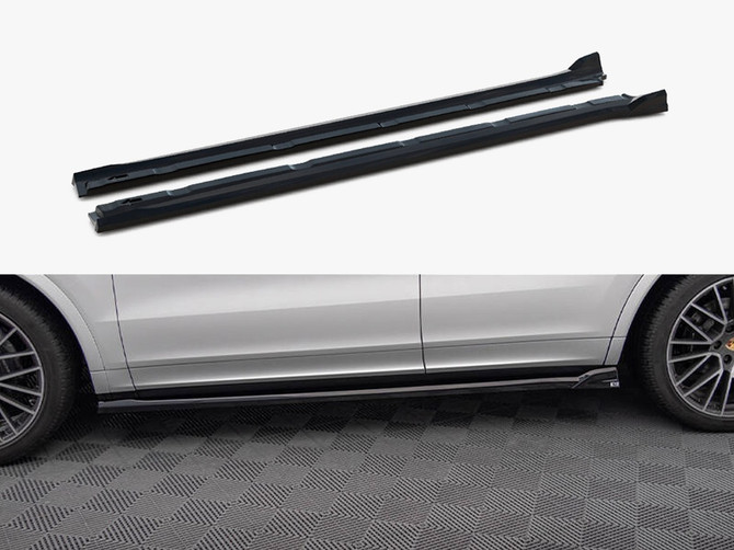 Maxton Design Side Skirt Diffusers V.2 Porsche Cayenne Sport Design / Turbo SUV / Coupe Mk3 / Mk3 Facelift