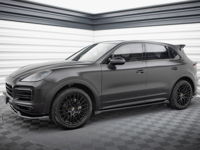 Maxton Design Side Skirt Diffusers V.1 Porsche Cayenne Sport Design / Turbo SUV / Coupe Mk3 / Mk3 Facelift