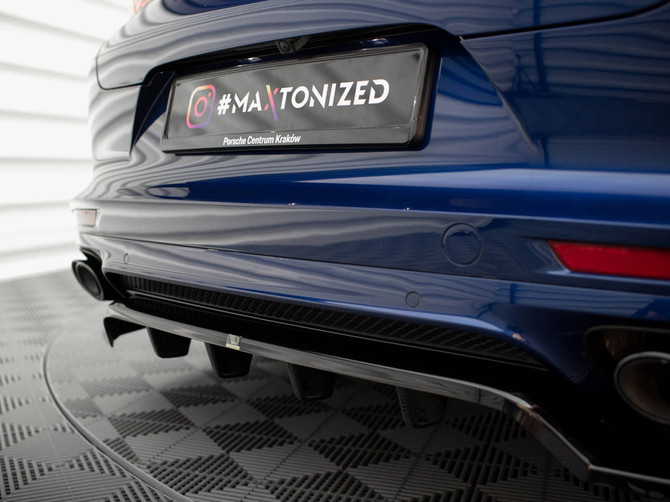 Maxton Design Rear Splitter (Vertical Bars) Porsche Panamera E-Hybrid 971 Facelift