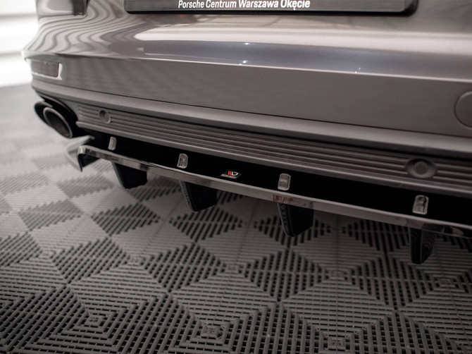 Maxton Design Rear Splitter (Vertical Bars) Porsche Panamera Turbo S E-Hybrid / Panamera E-Hybrid / Panamera 4S 971