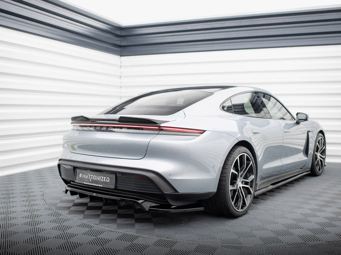 Maxton Design Rear Splitter (Vertical Bars) Porsche Taycan / Taycan 4 / Taycan 4S / Taycan GTS Mk1