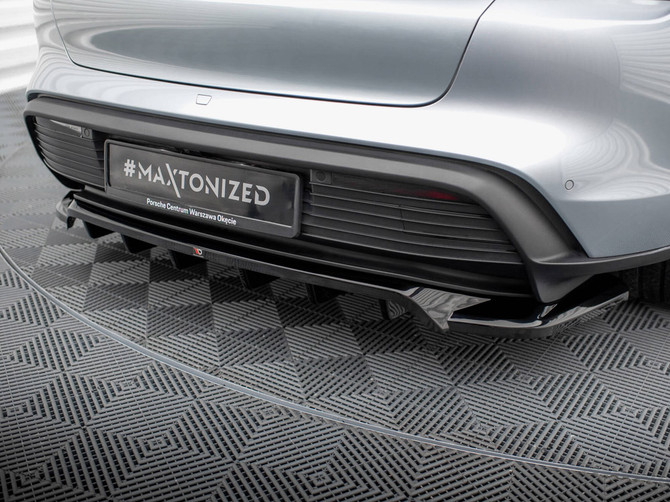 Maxton Design Rear Splitter (Vertical Bars) Porsche Taycan / Taycan 4 / Taycan 4S / Taycan GTS Mk1