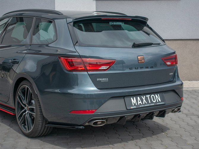 Maxton Design Rear Side Splitters V1 Seat Leon MK 3.5 Cupra ST (2017-) - Textured