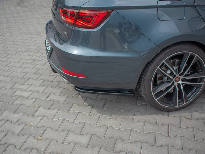Maxton Design Rear Side Splitters V1 Seat Leon MK 3.5 Cupra ST (2017-) - Textured