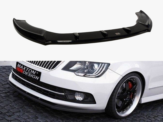 Maxton Design Front Splitter Skoda Superb II Facelift Model - Carbon Look