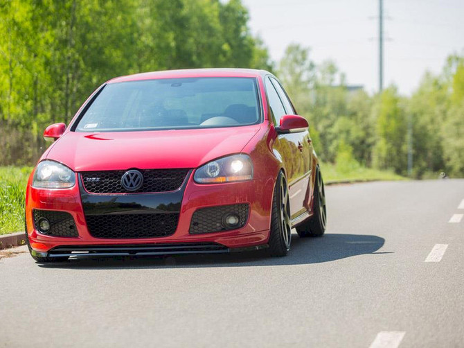 Maxton Design Front Splitter VW Golf V GTI (For GTI 30TH Front Bumper Spoiler) - Carbon Look