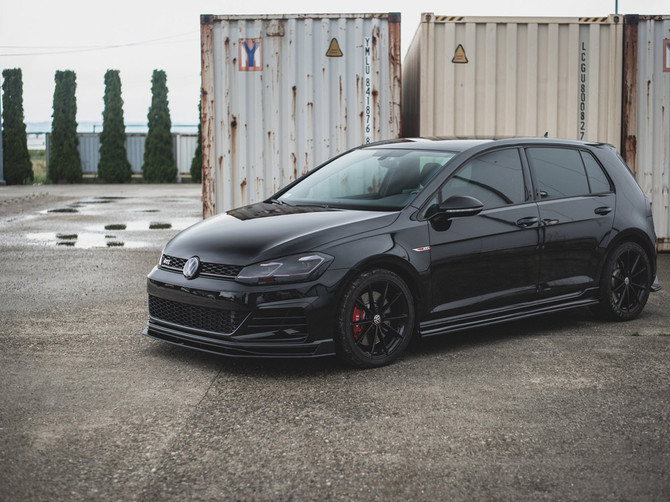 Maxton Design Street PRO Front Splitter VW Golf 7 GTI TCR - Black-Red