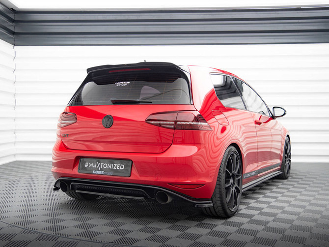 Maxton Design Central Rear Splitter VW Golf GTI Mk7 Clubsport - Textured