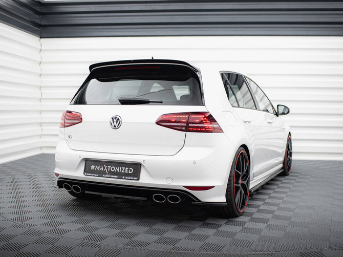 Maxton Design Rear Side Splitters V.1 VW Golf R / R-Line Mk7 - Carbon Look