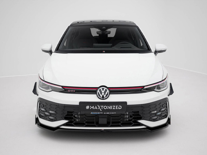 Maxton Design Front Splitter V.3 + Flaps Volkswagen Golf GTI / GTE / R-Line Mk8 Facelift