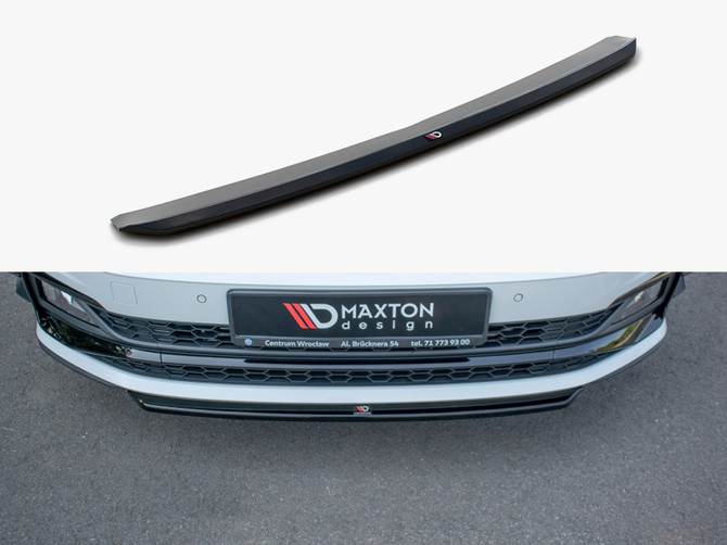 Maxton Design Front Splitter V.4 Volkswagen Polo GTI / R-Line Mk6 - Carbon Look