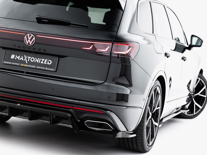 Maxton Design Rear Splitter (Vertical Bars) Volkswagen Touareg R-Line Mk3 Facelift