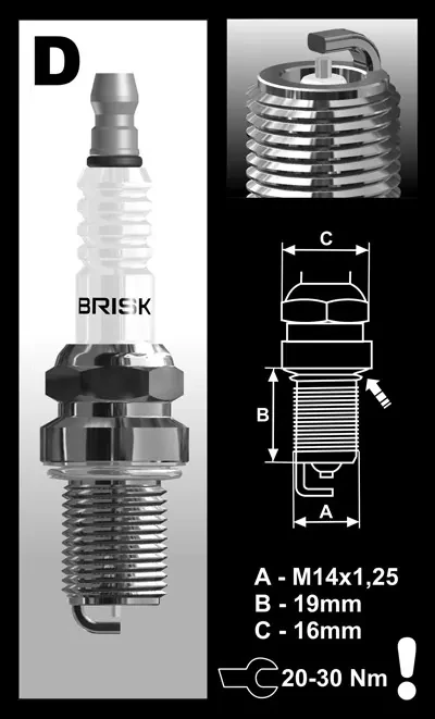 Brisk Racing DR10S Silver Spark Plug - Audi B8/8.5 S4/S5 & Q5/SQ5 3.0 TFSI (Set of 6)