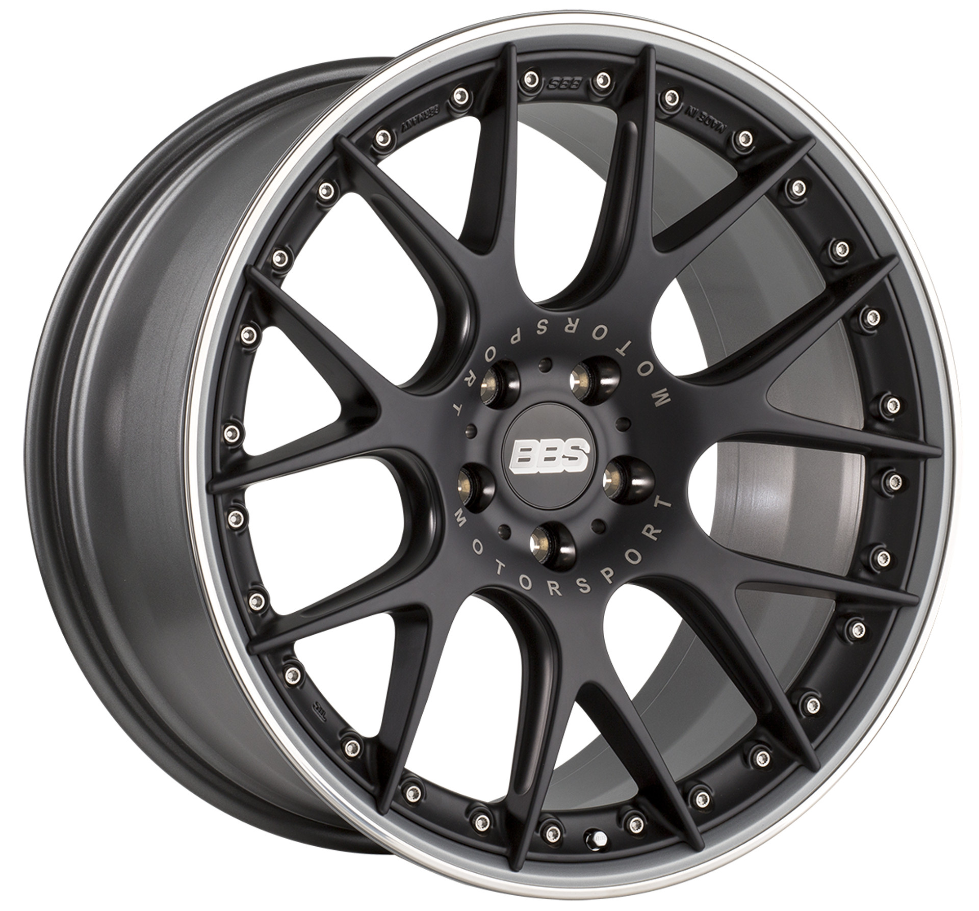 BBS CH-R II Alloys (Each) With Mounting Kit 8.5x20 - RS3 8V/S3 8V Sportback Only – Satin Black/Titanium - (B0711110+B0931378), view 1