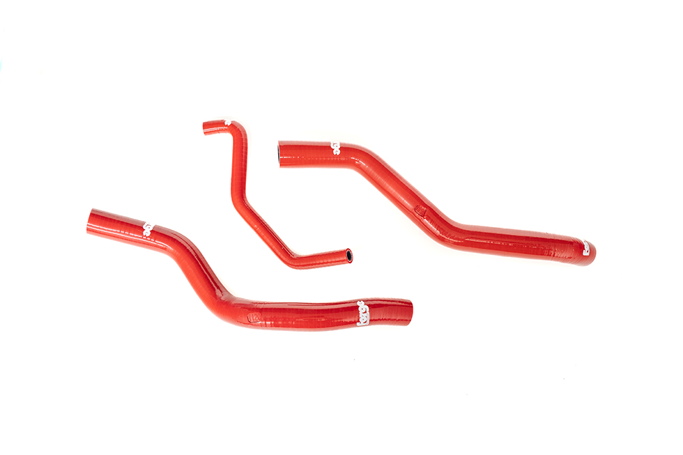 Forge Heater Matrix Hoses for VW Golf Mk5 / Mk6 with 2.0T Engine – Red