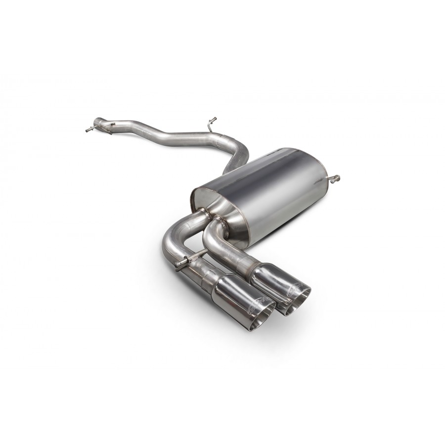 Scorpion Cat Back Exhaust System - Audi S3 8P – Non-Resonated with Chrome Tips (SAUS074)