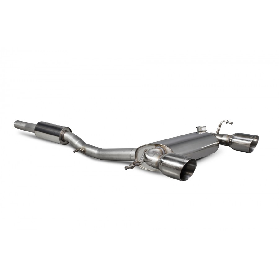 Scorpion Cat Back Exhaust System - Audi TT 3.2 V6 Quattro – Resonated - Polished Tailpipes (SAU042), view 1