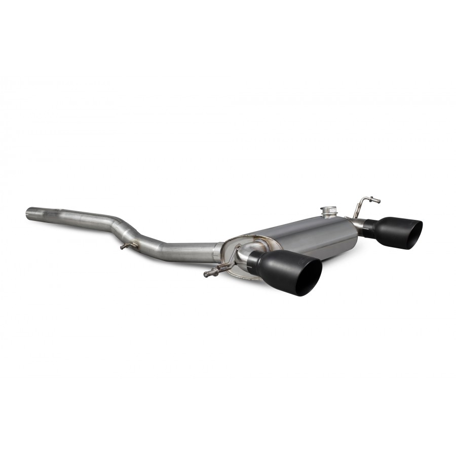 Scorpion Cat Back Exhaust System - Audi TT 3.2 V6 Quattro – Non-Resonated - Ceramic Black Tailpipes (SAUS042C), view 1