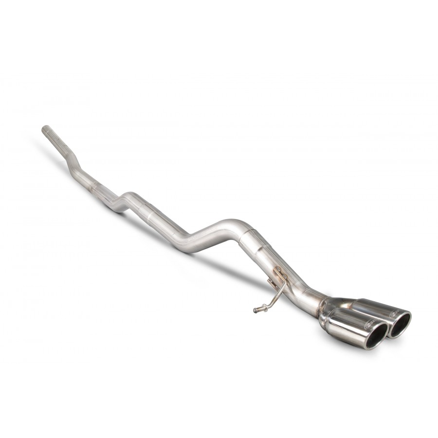 Scorpion Cat Back Exhaust System - Volkswagen Transporter T5 – Non-Resonated (Louder) - Monaco Tailpipe (SVWS047), view 1